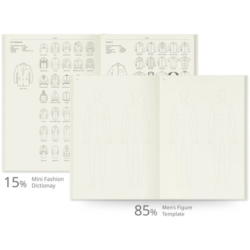 Menswear Sketchbook A4 Fashionary Flotanar